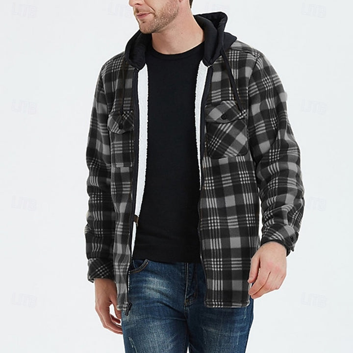Emmett | Hooded Plaid Shirt Jacket