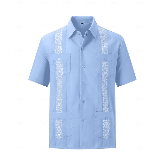 Gregory | Embroidered Short Sleeve Shirt
