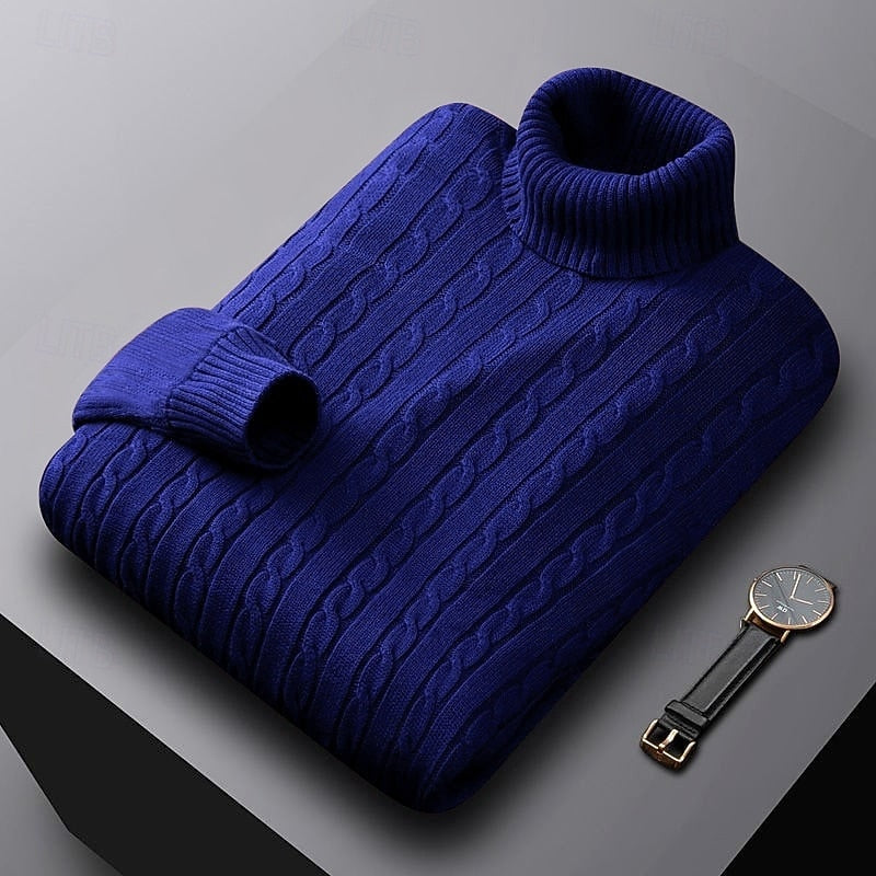 Thatcher | Cable-Knit Turtleneck Sweater
