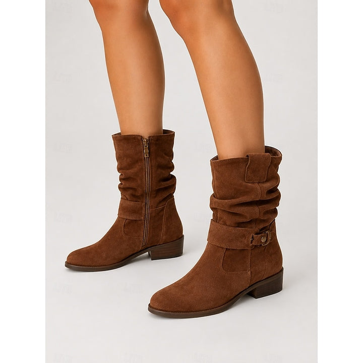 Pamela | Slouchy Buckle Ankle Boots