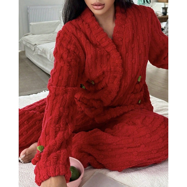 Helena | Cozy Cherry Two-Piece Set