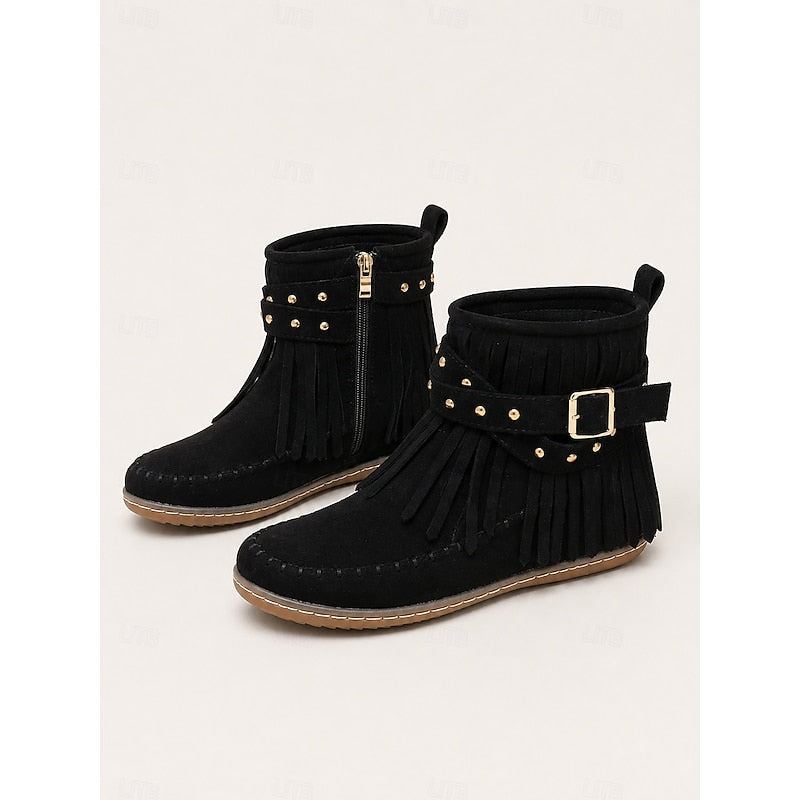 Cheyenne | Fringe Western Ankle Boots