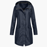 Petra | Hooded Longline Raincoat