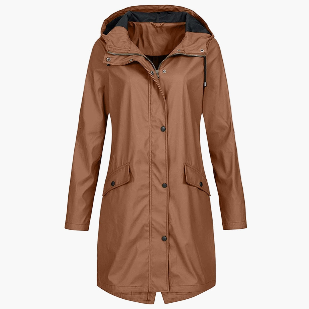Petra | Hooded Longline Raincoat
