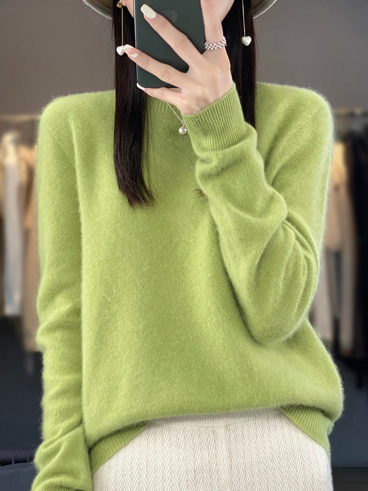 Marguerite Rose | Softly Draped Round-Neck Sweater
