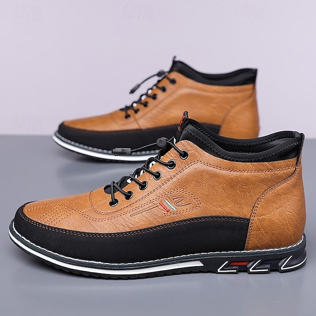 Ralph | Men's High-Top Lace-Up Leather Shoes