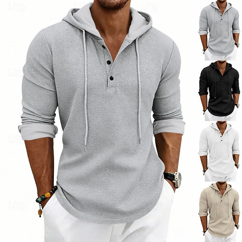 Julian | Hooded Henley Shirt