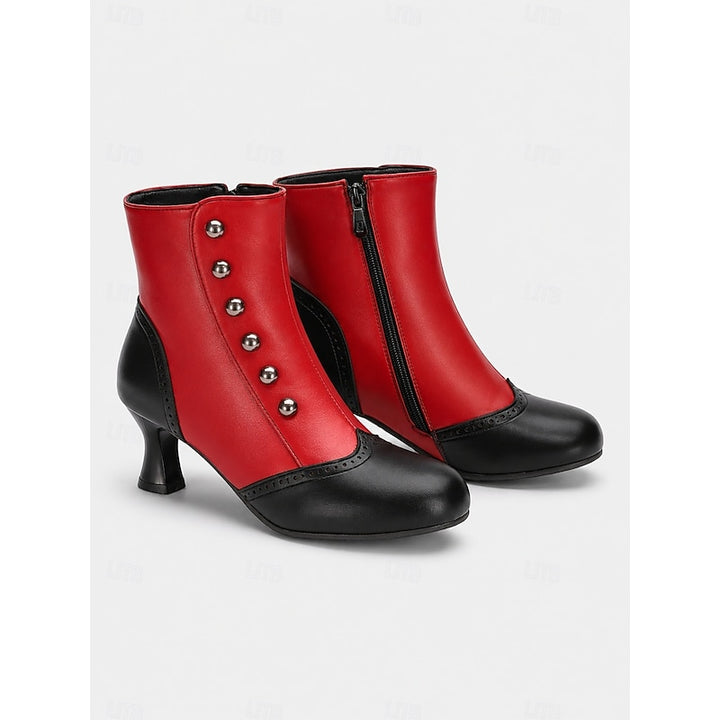 Eleanora | Vintage Two-Tone Ankle Boots