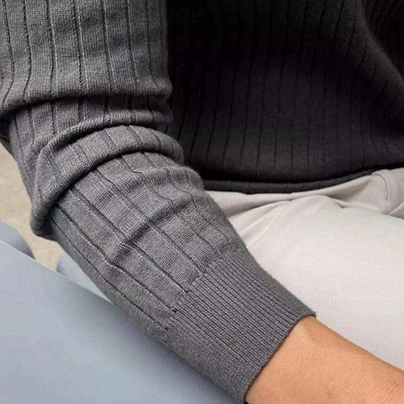 Reid | Ribbed Henley Sweater