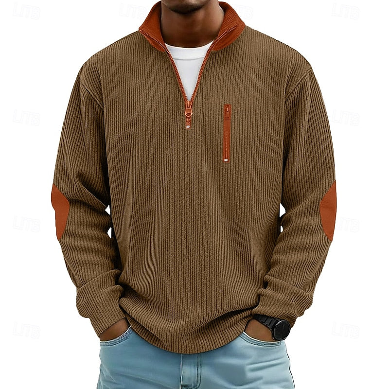 Garrett | Quarter-Zip Textured Pullover