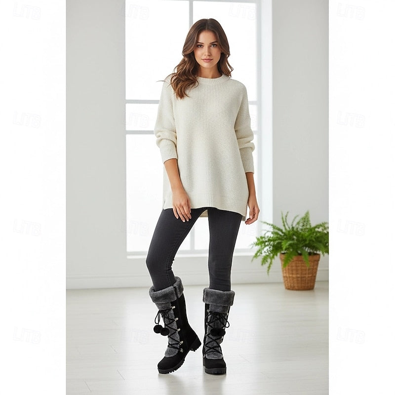Wendy | Cozy Lace-Up Winter Boots