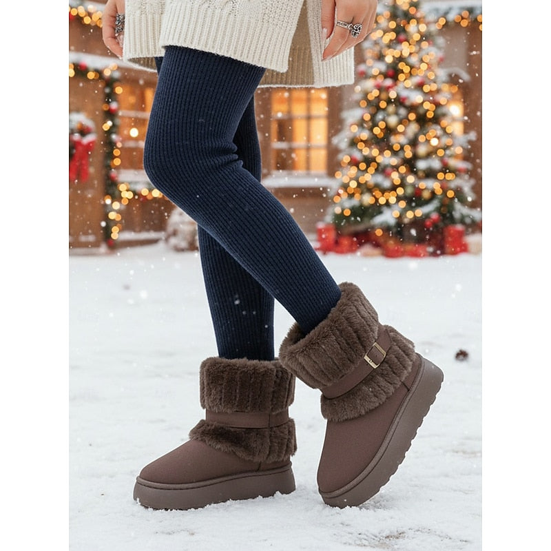 Lorna | Cozy Fur-Trimmed Winter Boots