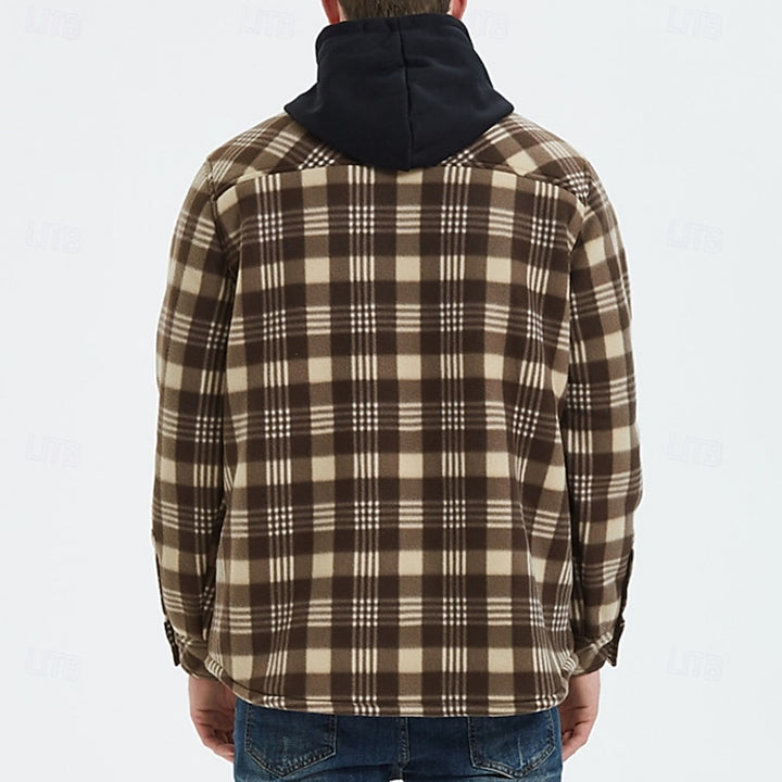 Emmett | Hooded Plaid Shirt Jacket