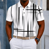Winston | Modern Line-Print Polo Shirt