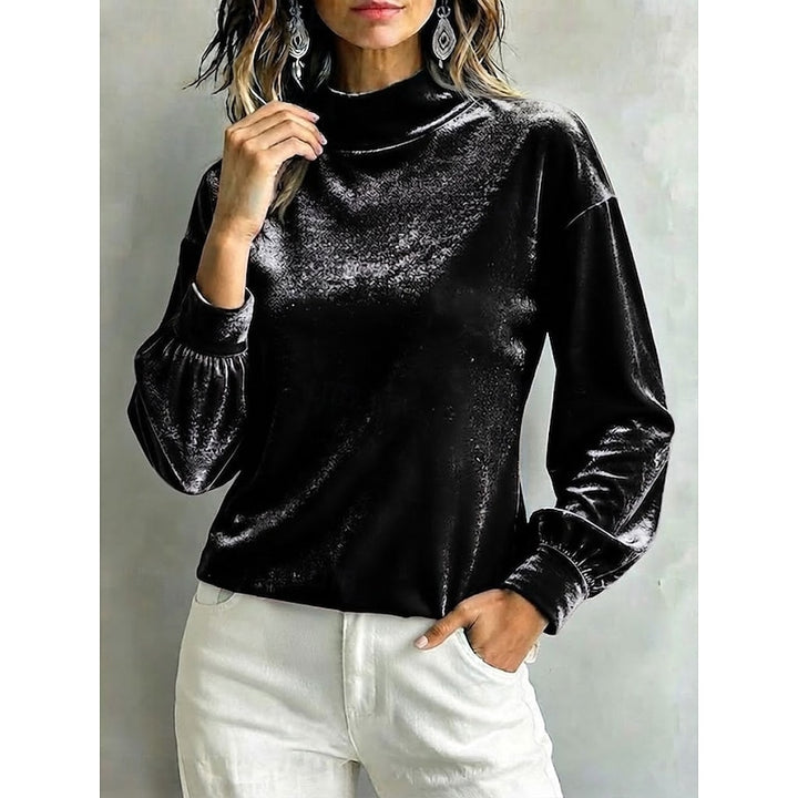 Simone | Mock Neck Blouse