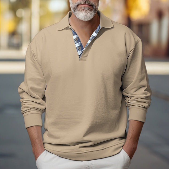 Owen | Relaxed Polo-Collar Sweatshirt