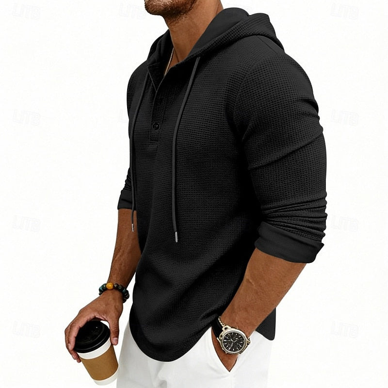 Julian | Hooded Henley Shirt