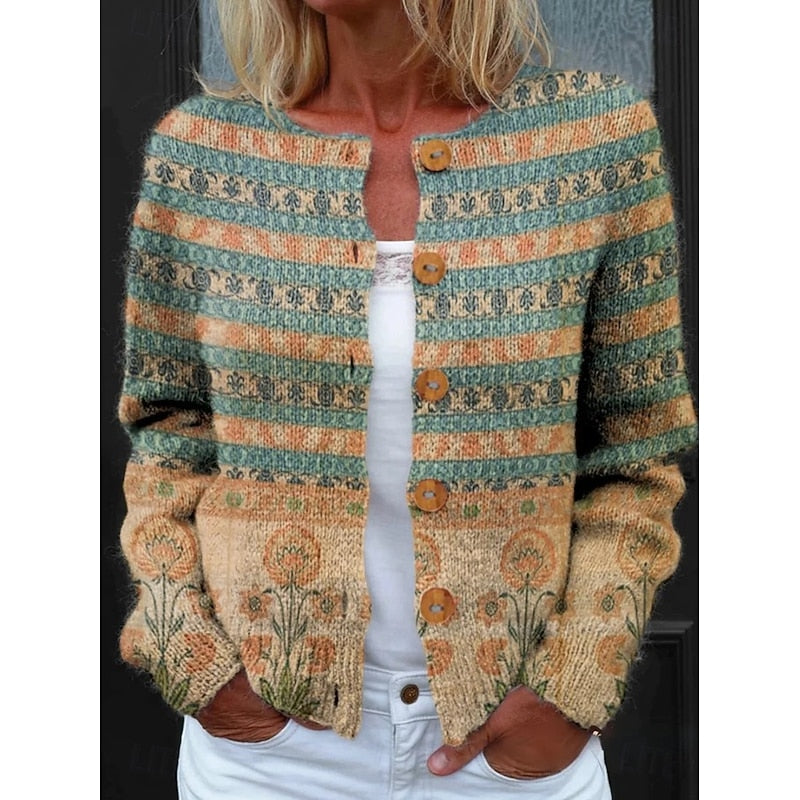 Linnea | Floral Button-Front Cardigan