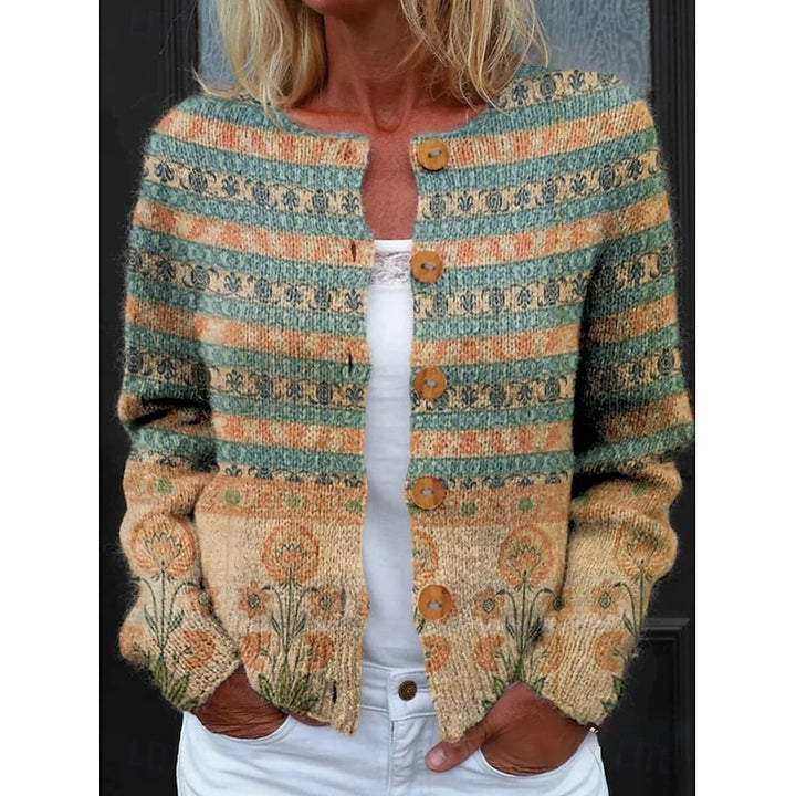 Linnea | Floral Button-Front Cardigan