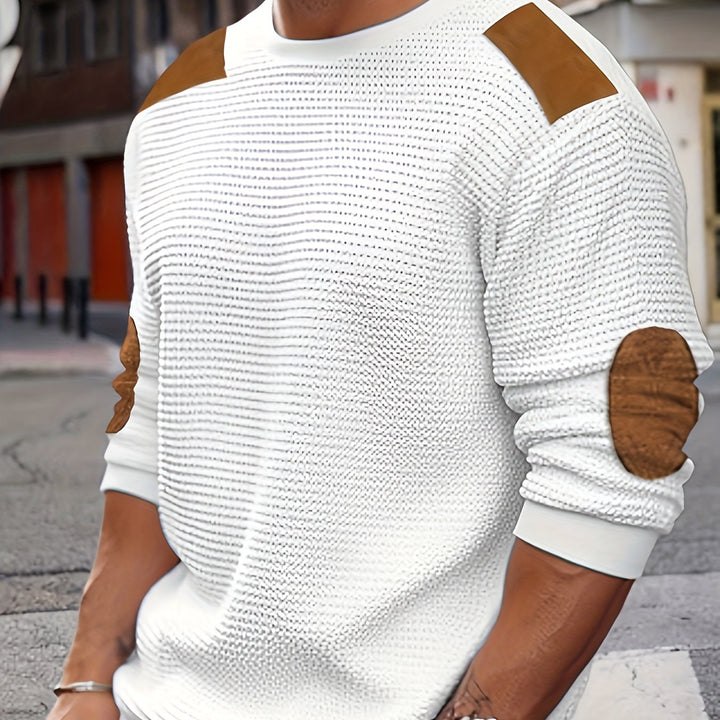 Spencer | Textured Elbow-Patch Sweater