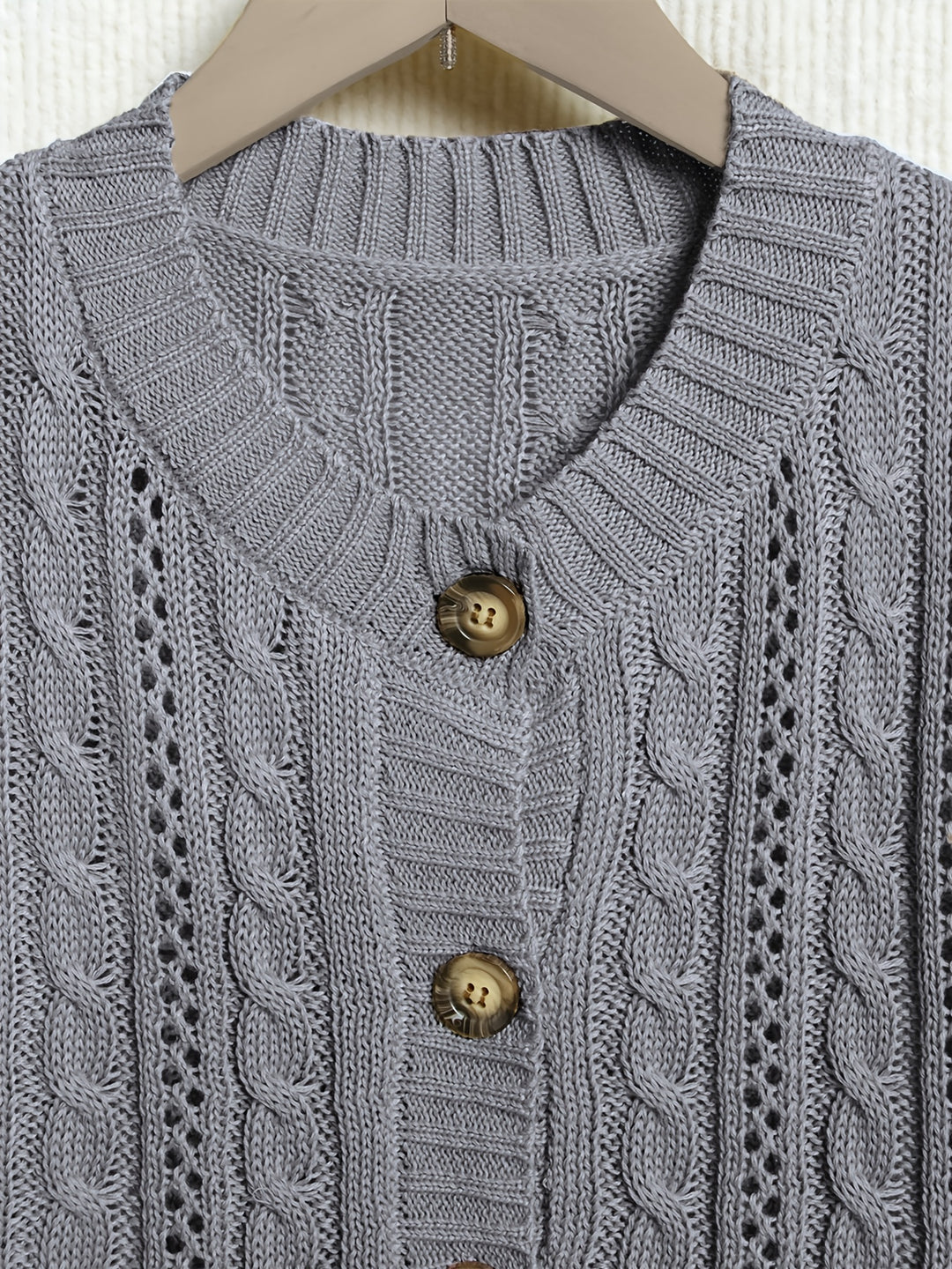 Vivienne | Cable-Knit Button Cardigan