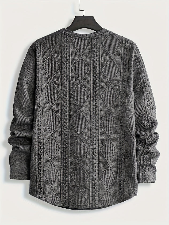 Harlan | Textured Crewneck Top