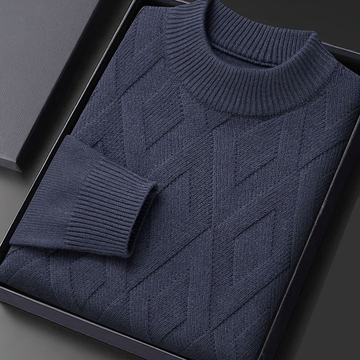 Elliot | Textured Mock-Neck Sweater