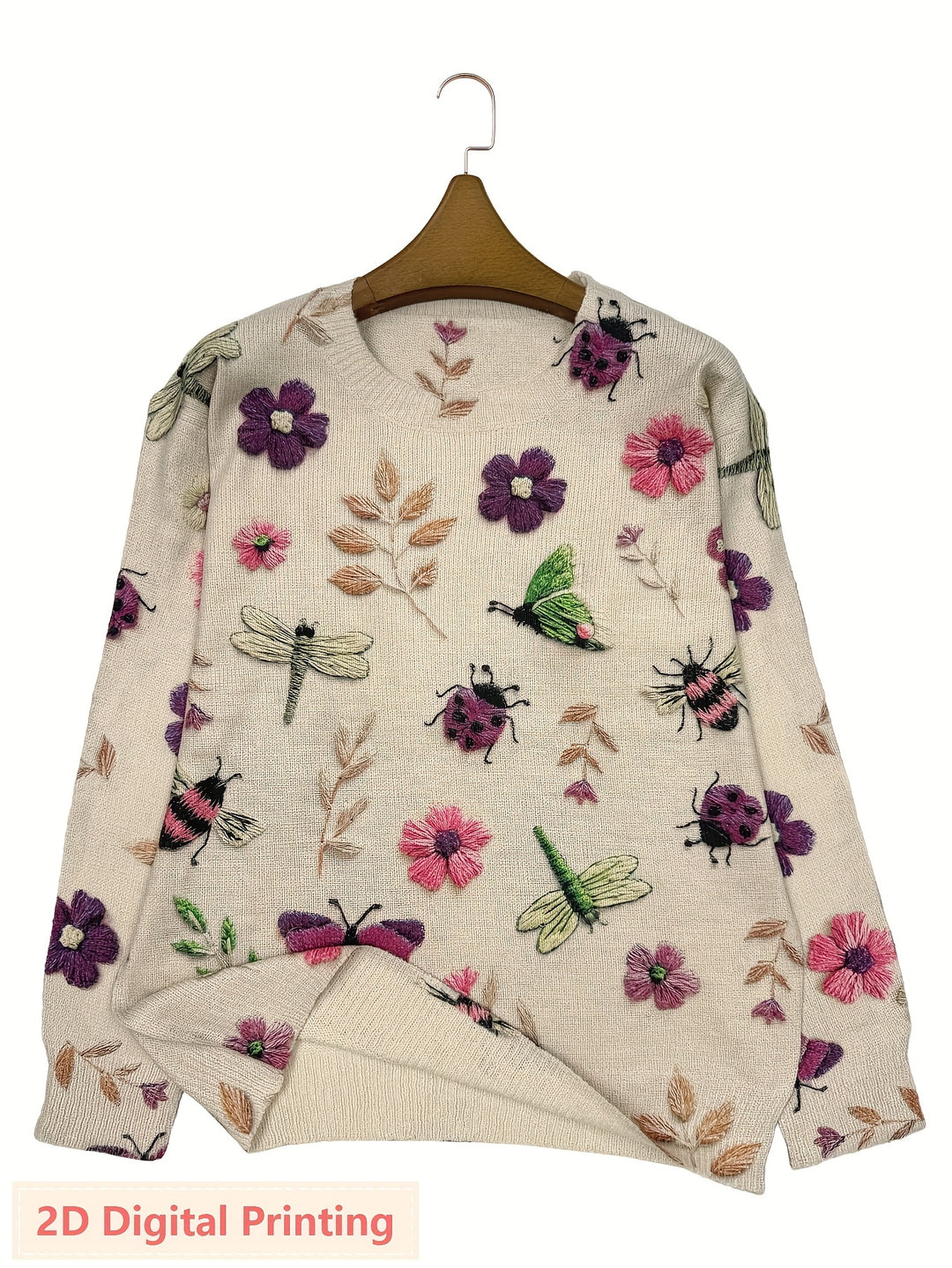 Coraline | Botanical Embroidered Sweater