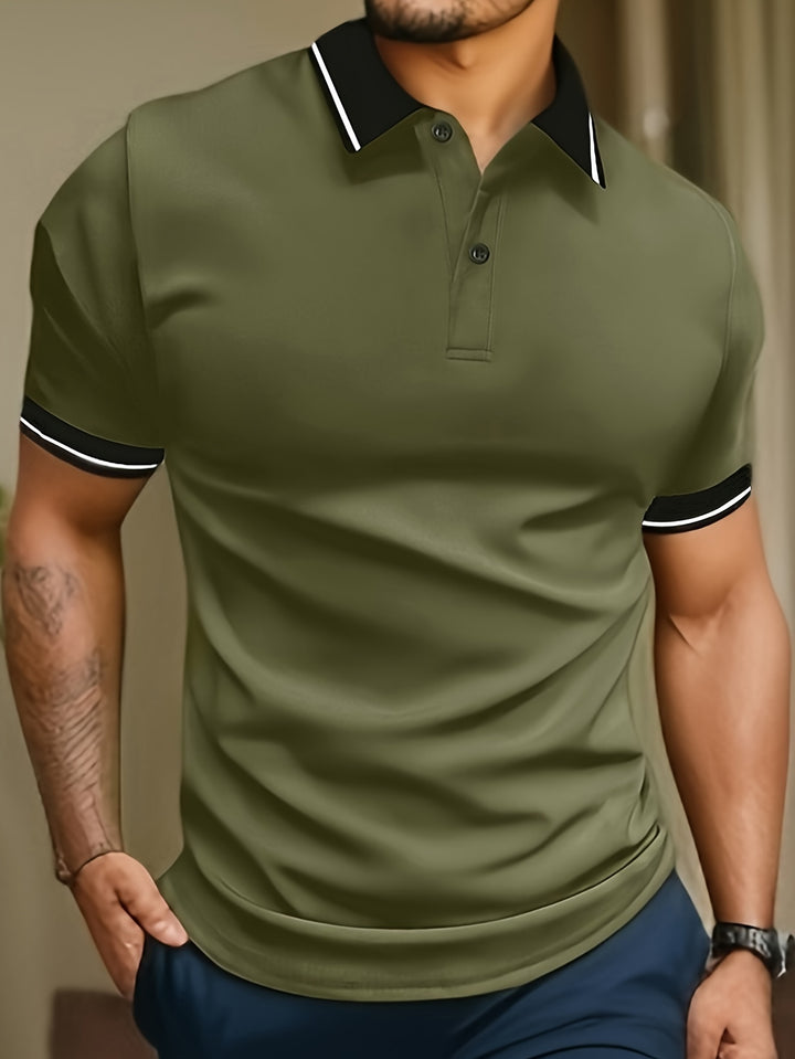 Larkin | Men's Knit Turn-Collar Polo