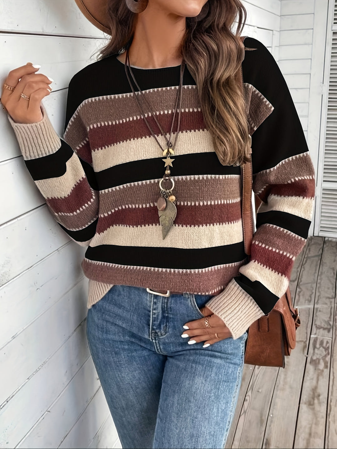 Marisol | Striped Round-Neck Sweater