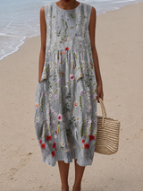 Rosetta | Wildflower Sleeveless Midi Dress