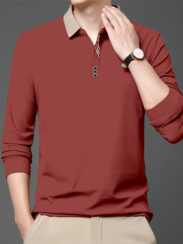 Alden | Refined Long-Sleeve Polo Shirt