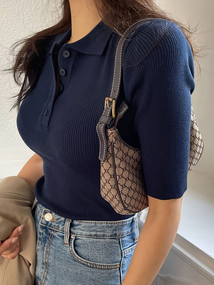 Elise | Refined Collared Top
