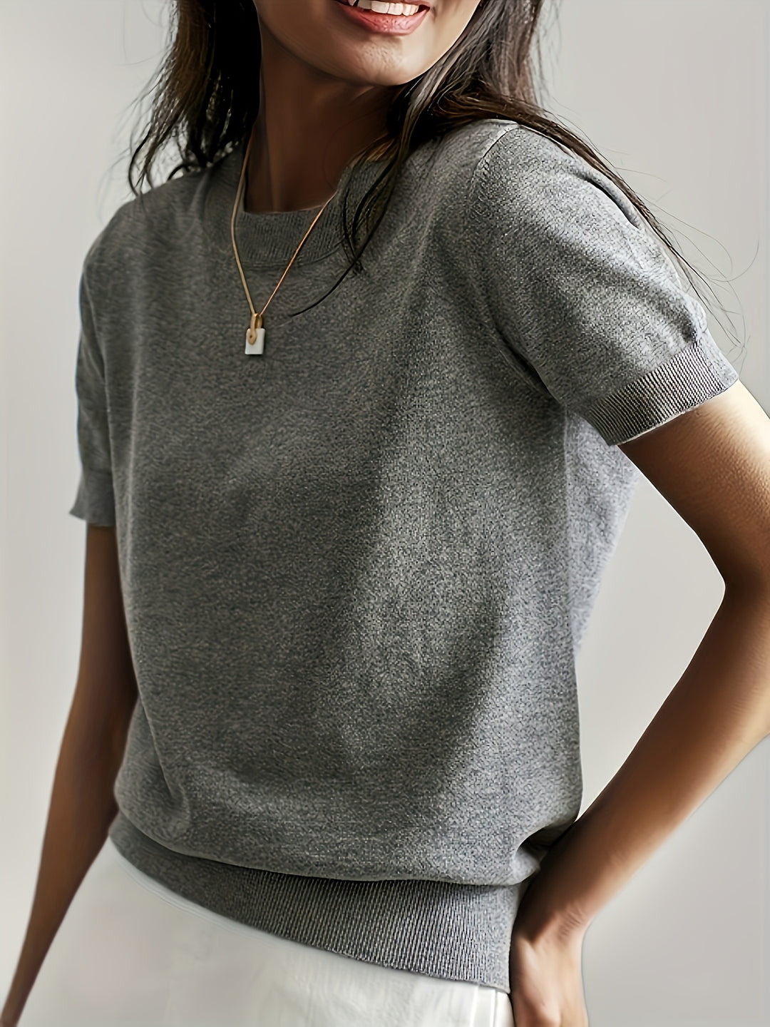 Margot | Refined Short-Sleeve Knit Top