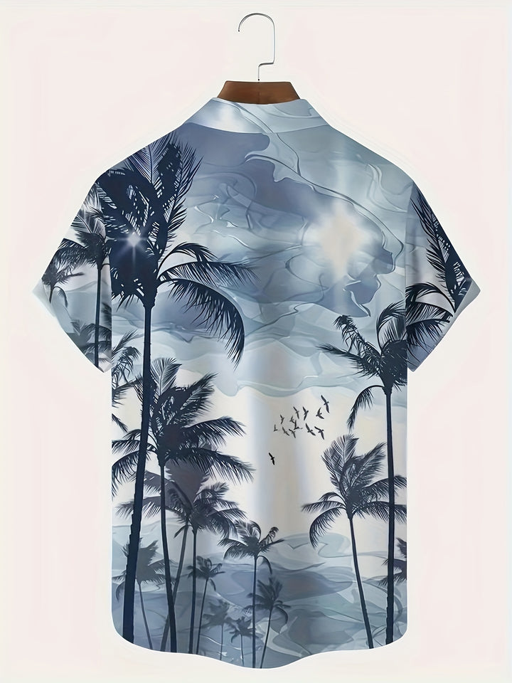 Huxley | Men's Beach Print Short Sleeve Shirt