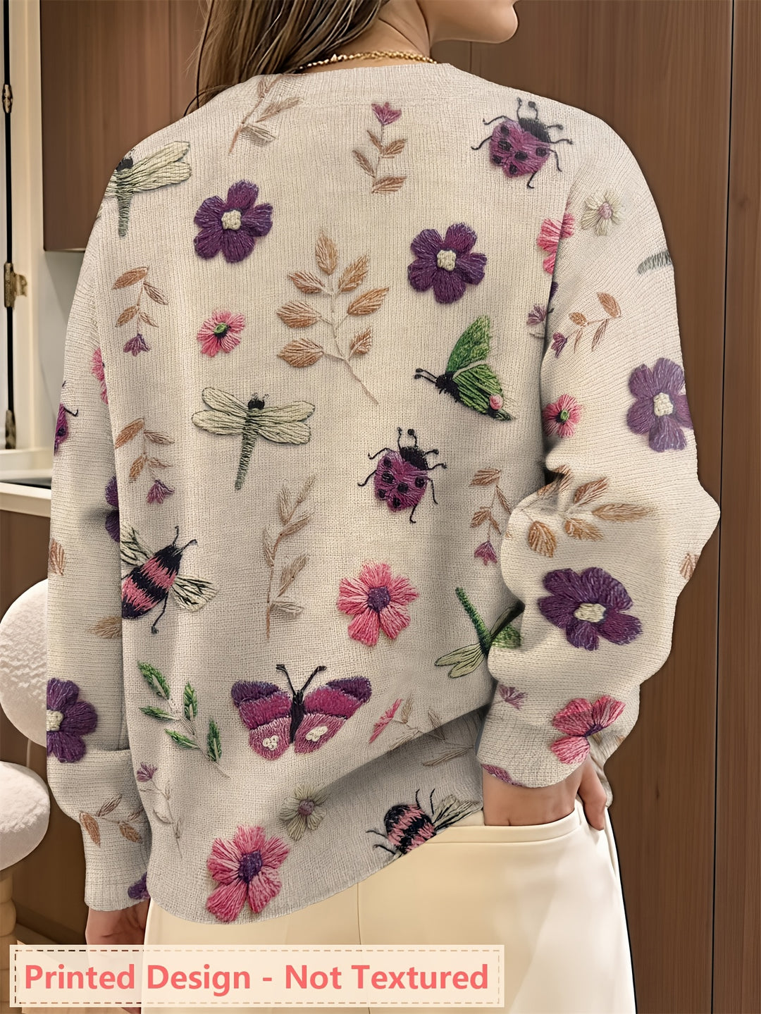 Coraline | Botanical Embroidered Sweater