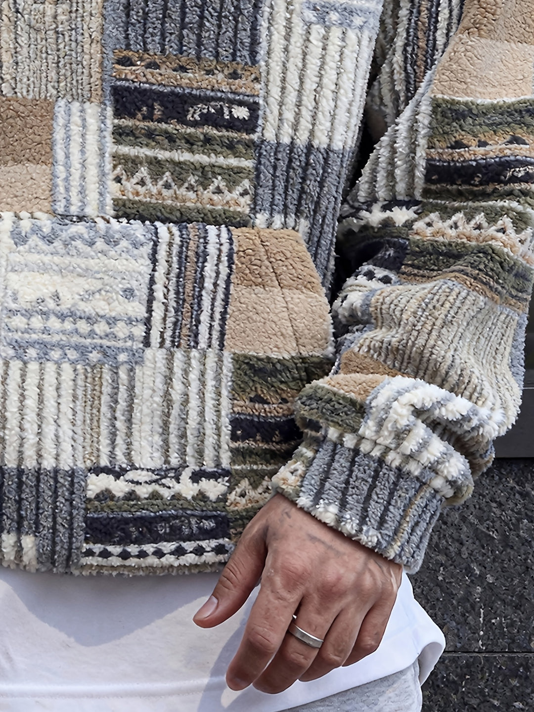 Desmond | Patterned Quarter-Zip Pullover