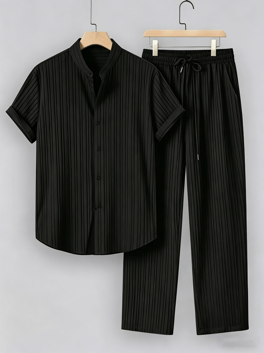 Patrick | Men's Textured Short Sleeve Shirt & Trouser Set