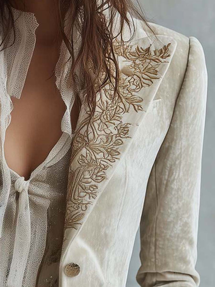 Audrey | Embroidered Tailored Blazer
