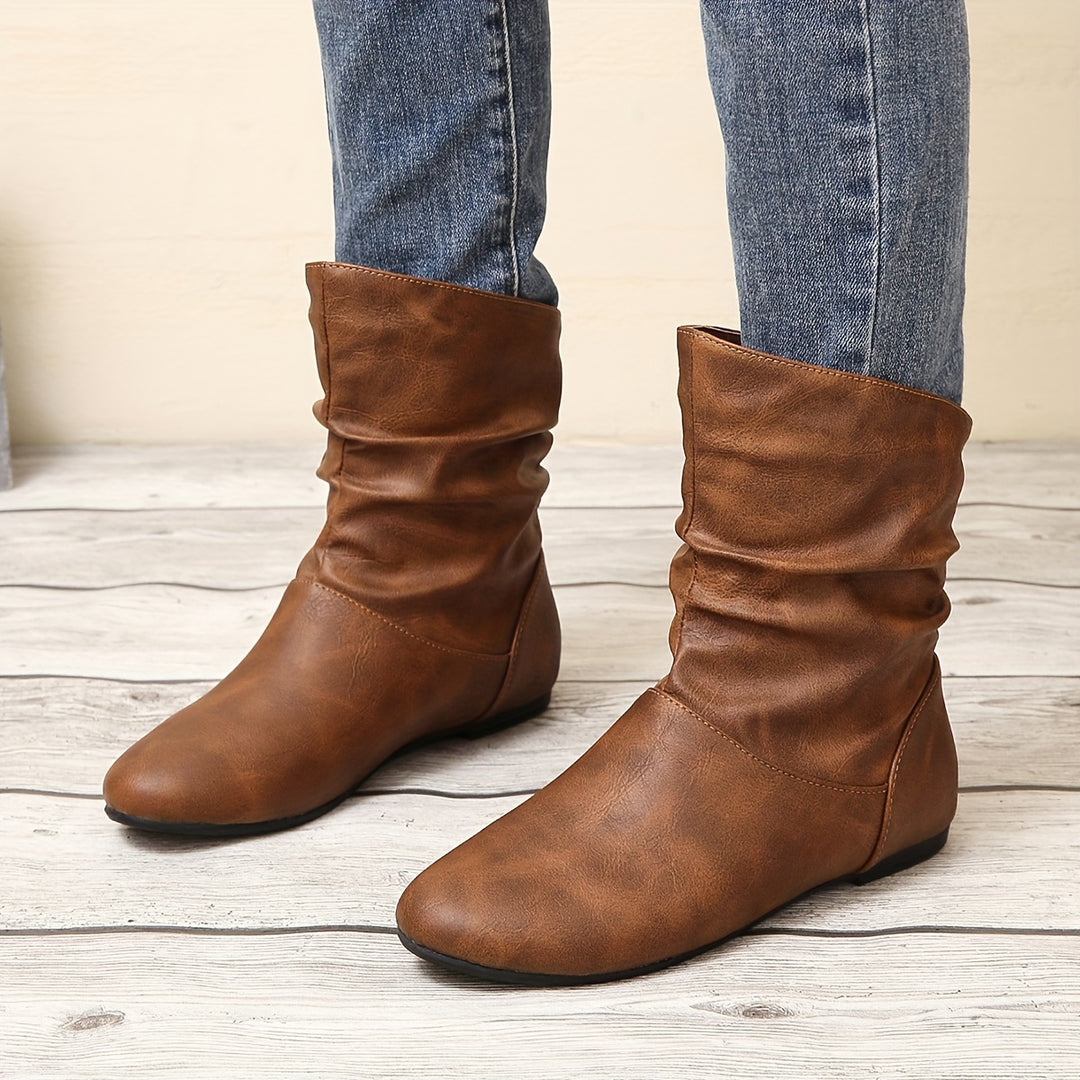 Briony | Slouchy Slip-On Boots