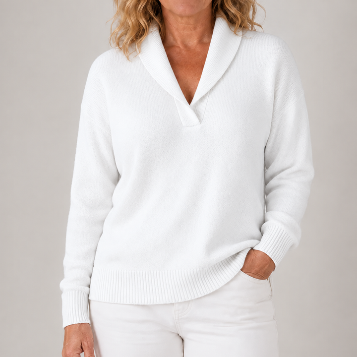 Romy | Refined Shawl Collar Sweater
