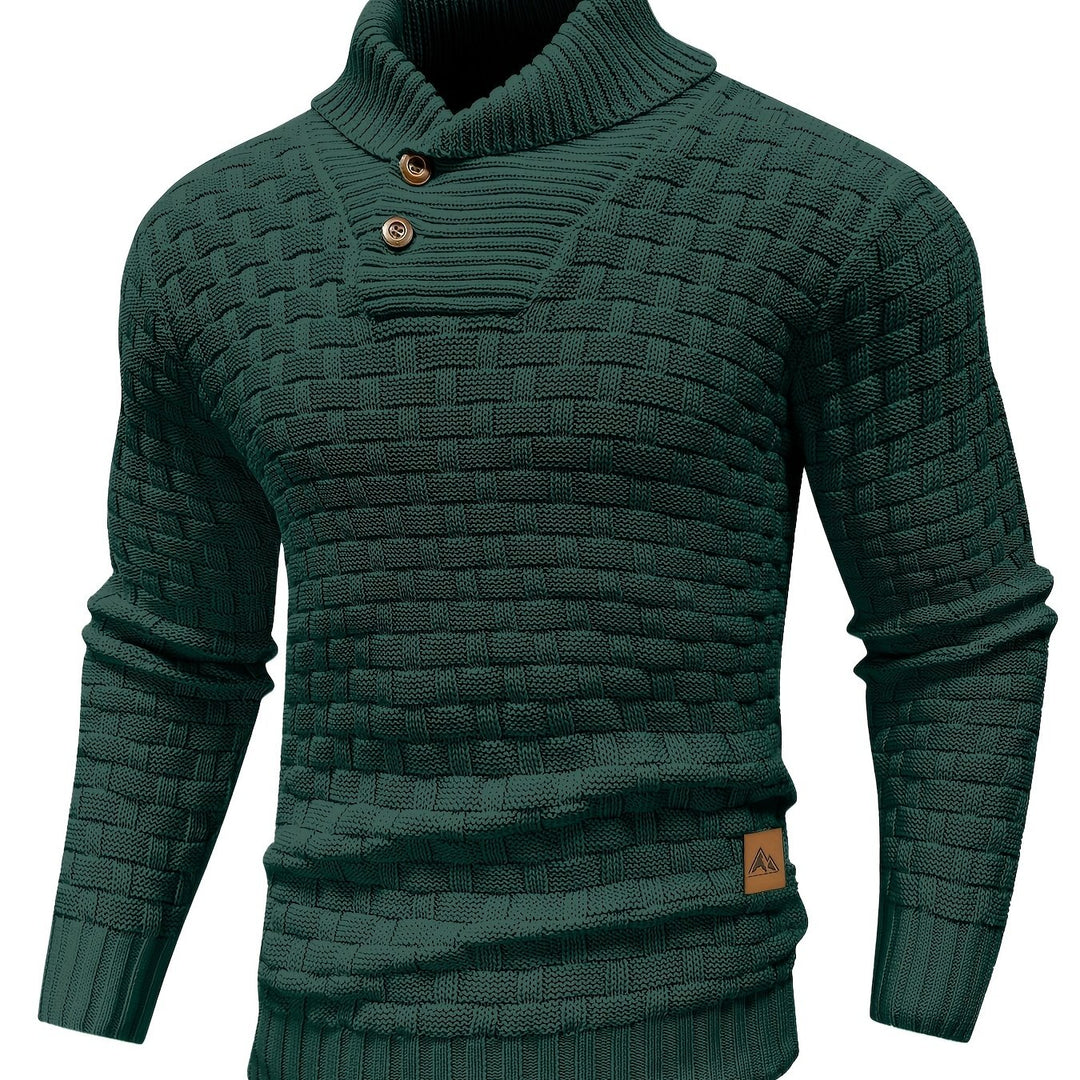 Cormac | Textured Shawl-Collar Sweater