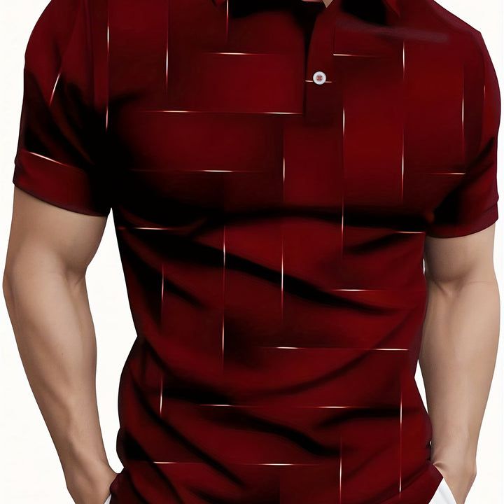 Corbin | Men's Geometric Print Polo Shirt
