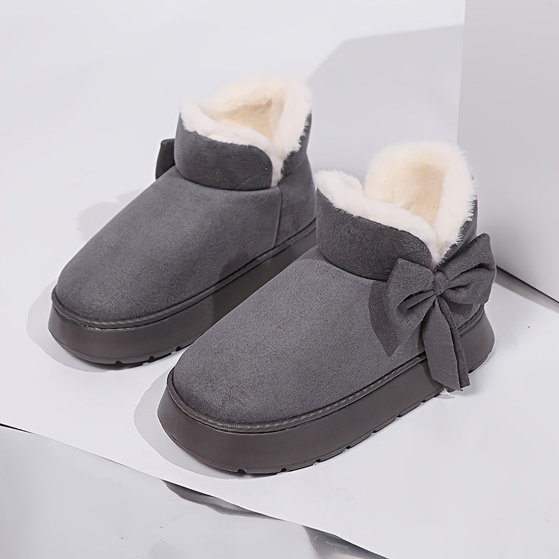 Noelle | Cozy Bow Ankle Boots