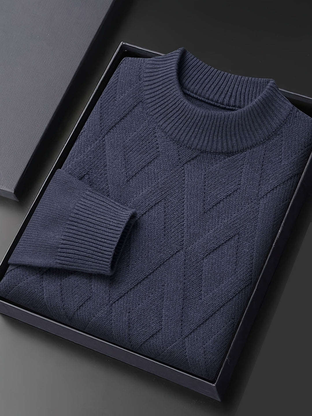 Elliot | Textured Mock-Neck Sweater