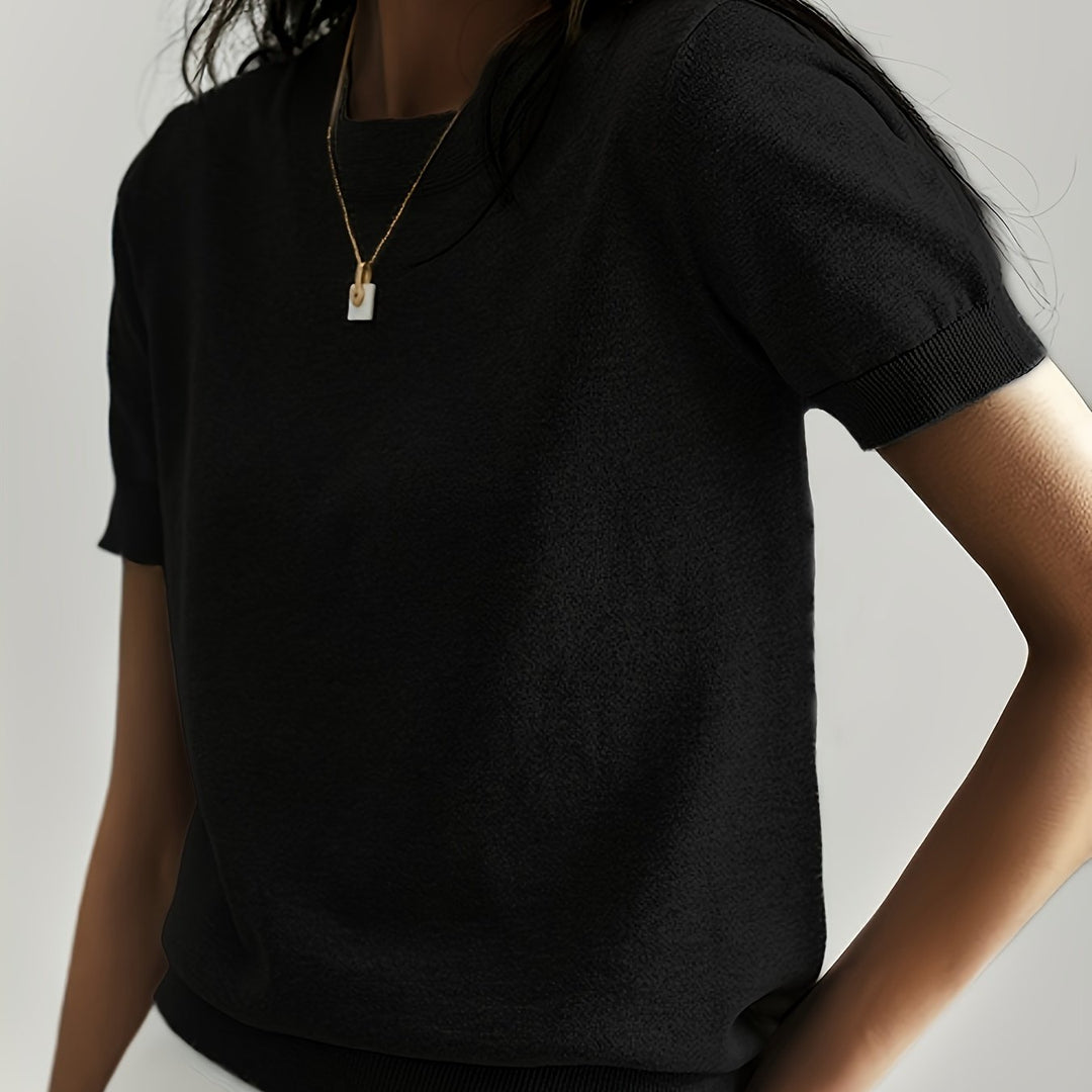 Margot | Refined Short-Sleeve Knit Top