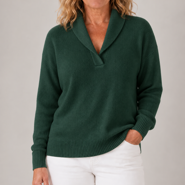 Romy | Refined Shawl Collar Sweater
