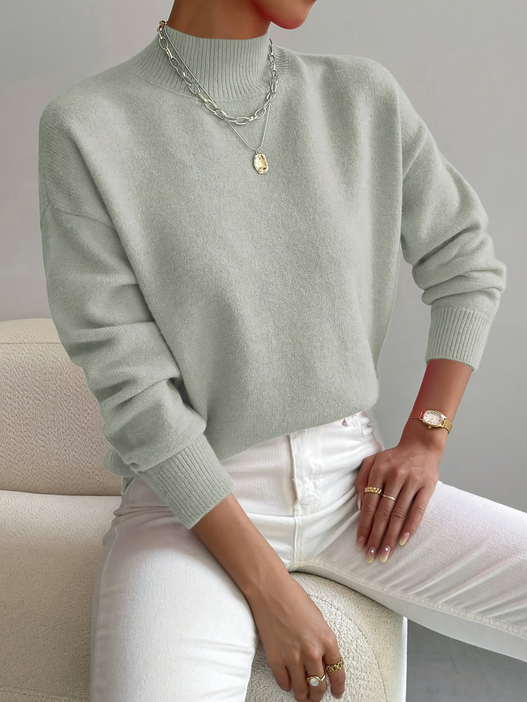 Juniper | Relaxed Mock Neck Sweater