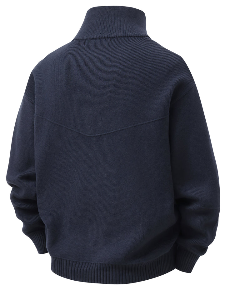 Rutherford | Zip-Up High-Neck Cardigan