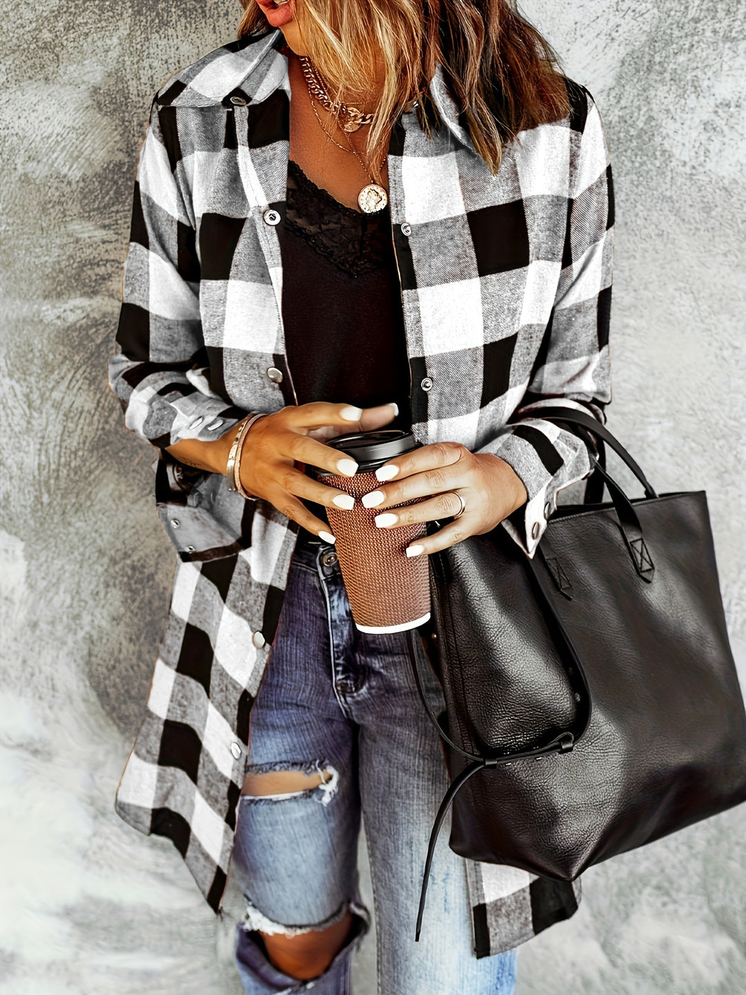 Harper | Checked Button-Up Shirt